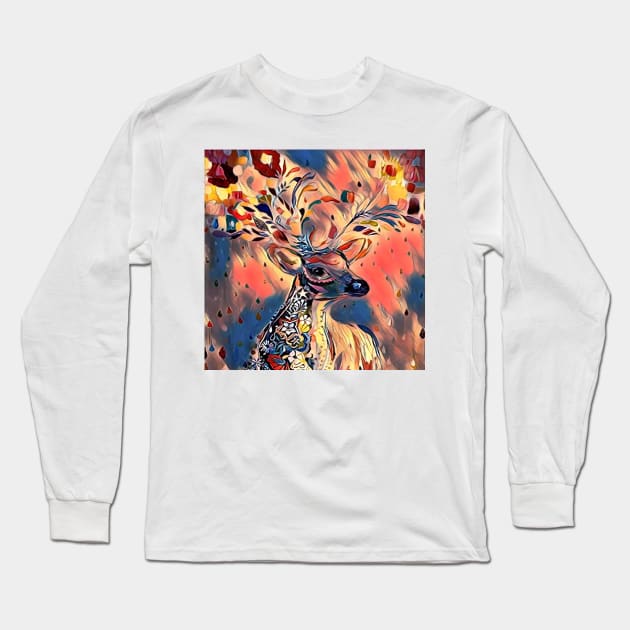 Deer Autumn Long Sleeve T-Shirt by PhotoArtLJR